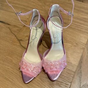 Jessica Simpson Wayri PINK Sandal Heels 8M - NWOT